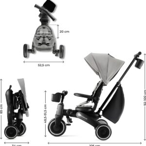 Tricycle évolutif Jazz 2 gris 5-en-1- Kinderkraft – Image 6