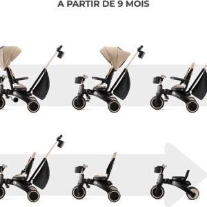 Tricycle évolutif Jazz 2 beige 5-en-1- Kinderkraft – Image 4