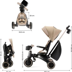 Tricycle évolutif Jazz 2 beige 5-en-1- Kinderkraft – Image 3
