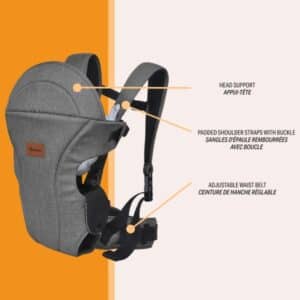 Porte-Bébé Sacco Luxe Gris 3-en-1- Baninni – Image 5