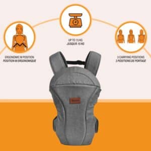 Porte-Bébé Sacco Luxe Gris 3-en-1- Baninni – Image 4