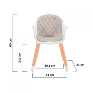 chaise haute 2 en 1 Sienna gris - Kinderkraft – Image 4