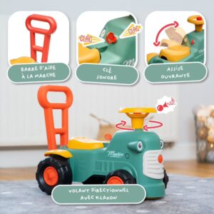 Porteur Tracteur 1 à 3 ans Maurice Vert - Falk – Image 1