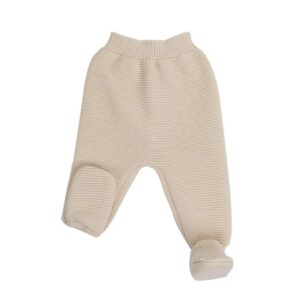 Pantalon en maille layette sable naissance - Trois Kilos Sept – Image 1
