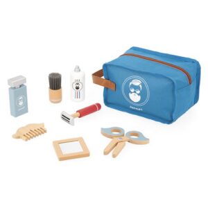 Mallette du Barbier – Jouet d'imitation en bois, 7 accessoires dès 3 ans - Janod – Image 2