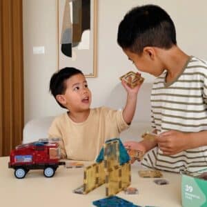 Tuiles Magnétiques Thème Pompiers, Jeu de Construction STEAM - CleverClixx – Image 4
