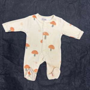 Grenouillere velours B09 1 mois - Chatounet – Image 1