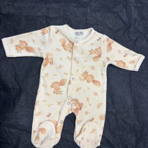 Grenouillere velours C09 1 mois - Chatounet – Image 1