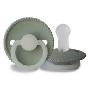 Sucette silicone rope vert sauge phosphorescentes T1 0-6M - Frigg – Image 1