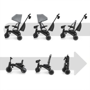 Tricycle évolutif Jazz 3 Gris – 6 en 1, siège pivotant 360°, dès 9 mois jusqu’à 25 kg - Kinderkraft – Image 8